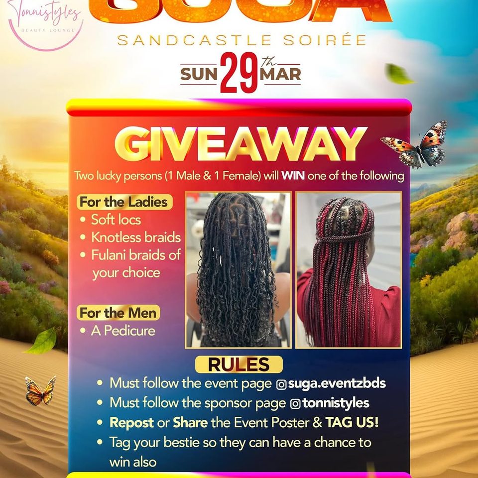 Event poster for SUGA: Sandcastle Soirée