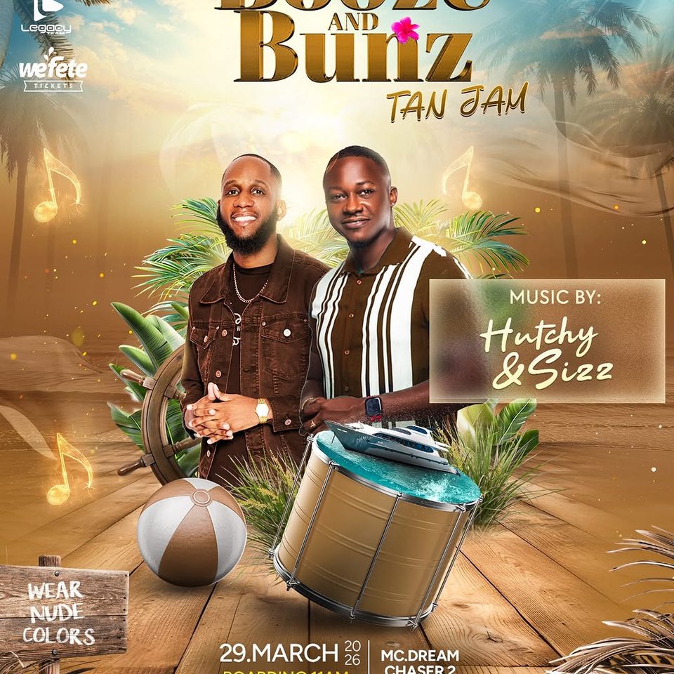 Event poster for Booze & Bunz: Tan Jam (Dreamchaser 2)