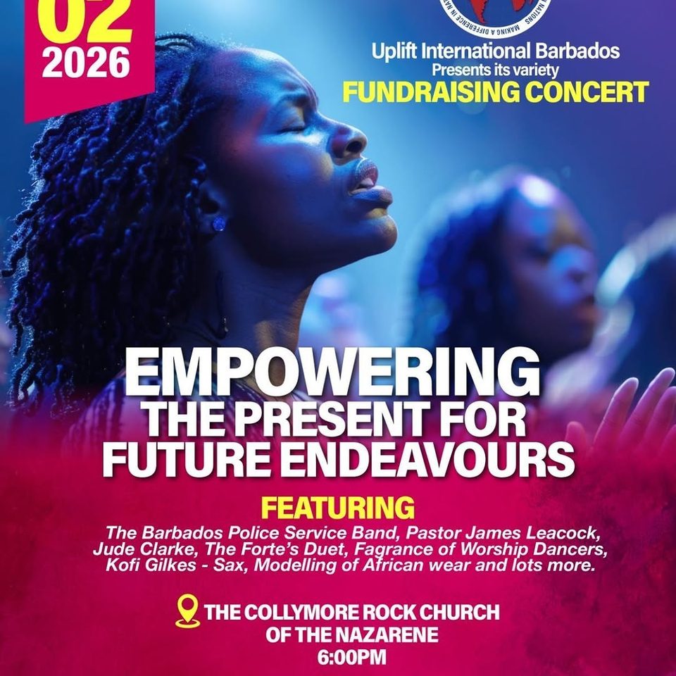 Event poster for Empowering the Present for Future Endeavours (Uplift International Barbados Fundraising Concert)