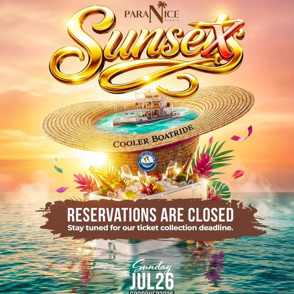 Event poster for ParaNice Events: Sunsex – The Cooler Boatride (Crop Over 2026)