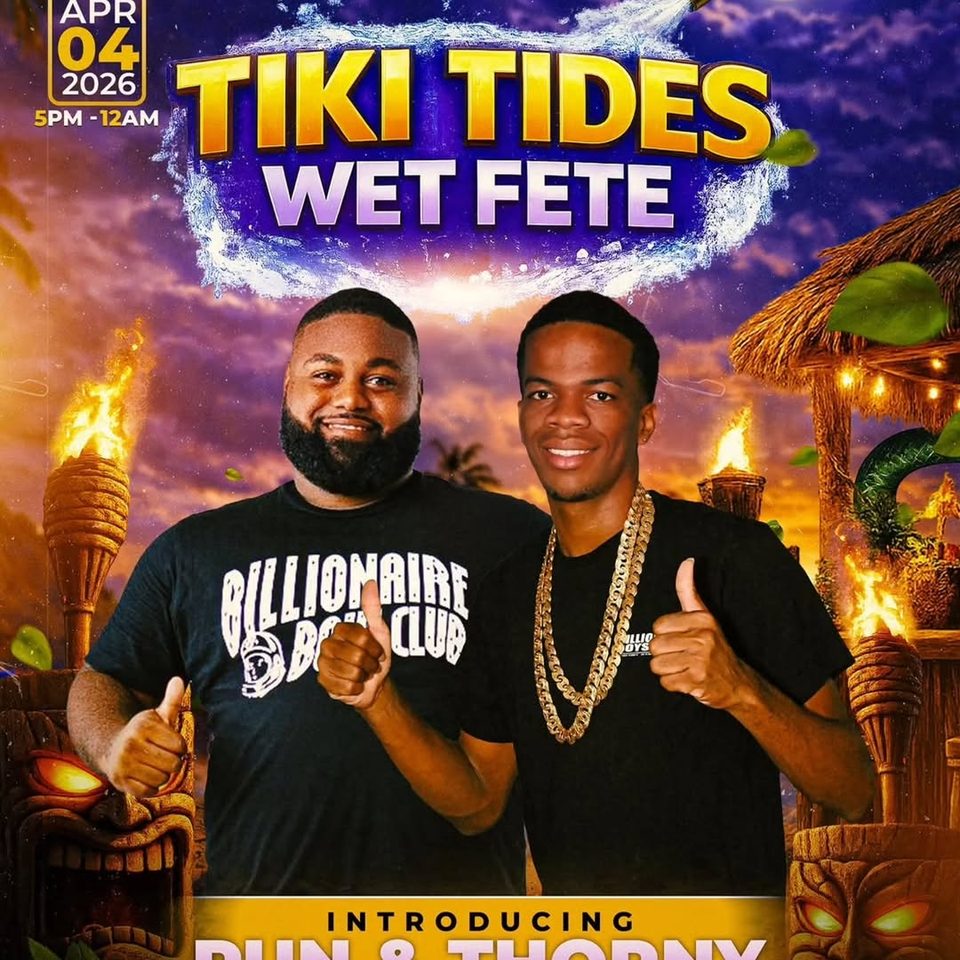 Event poster for Tiki Tides Wet Fete: Back To Where It All Began