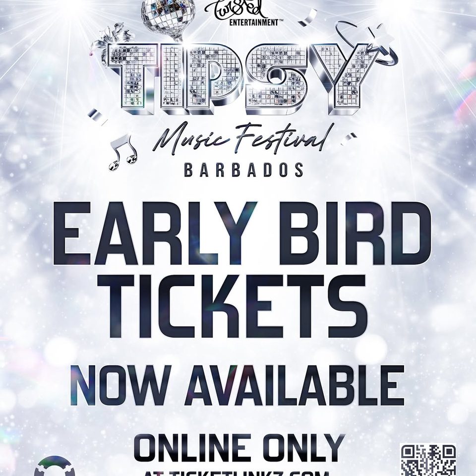 Event poster for Tipsy Music Festival (TMF) Barbados 2026