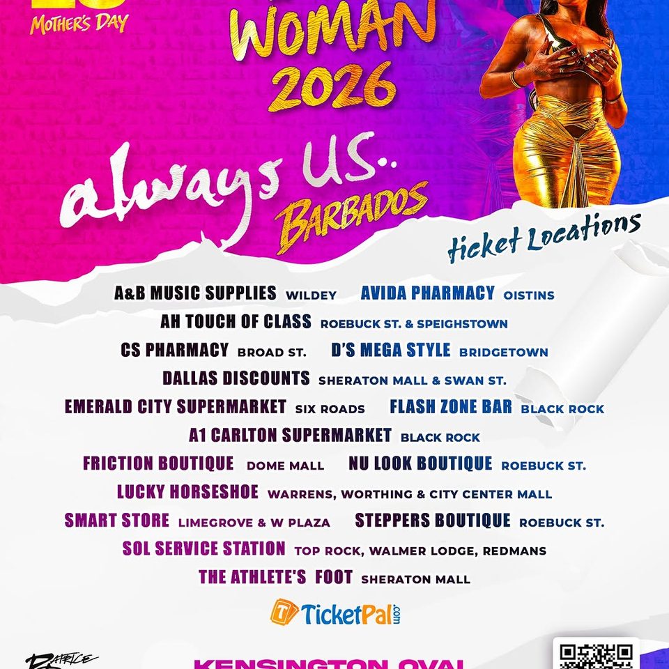 Event poster for I Am Woman 2026 Tour — Always Us (Patrice Roberts) — Barbados Mother’s Day