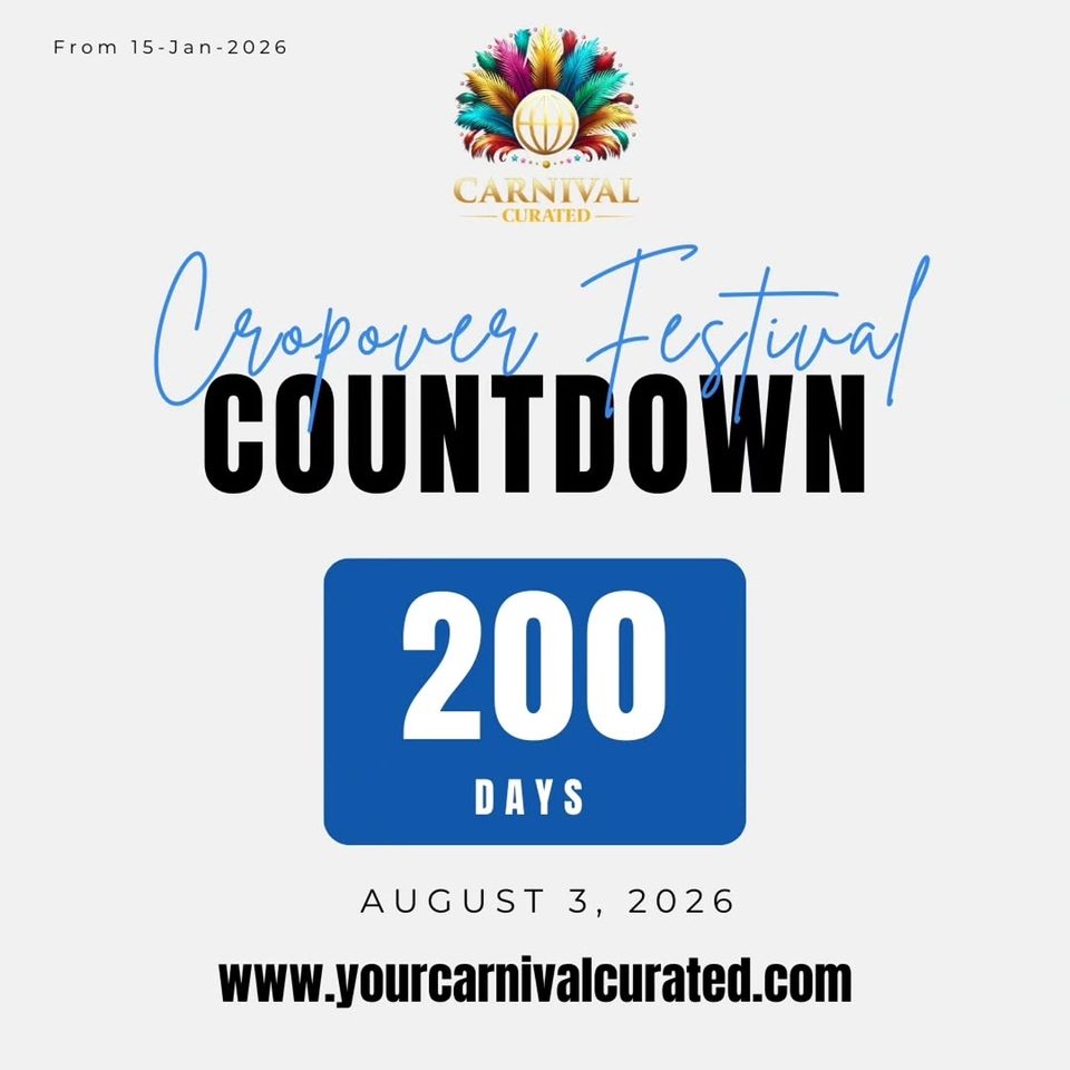 Event poster for Crop Over Festival Countdown (200 Days)